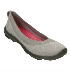 CROCS Busy Day Flats in Grey with Pink insoles
